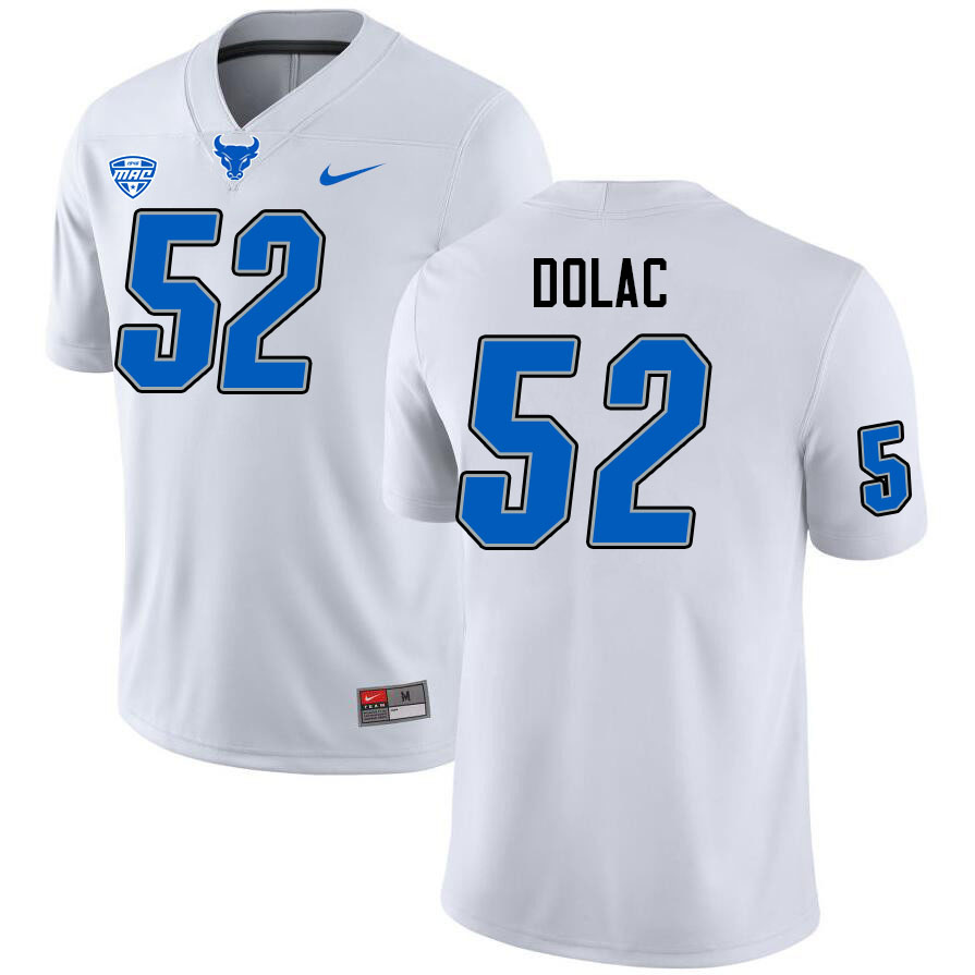 Buffalo Bulls #52 Shaun Dolac College Football Jerseys Stitched Sale-White